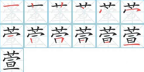 萱筆劃|汉字: 萱的笔画顺序 (“萱”13划) 